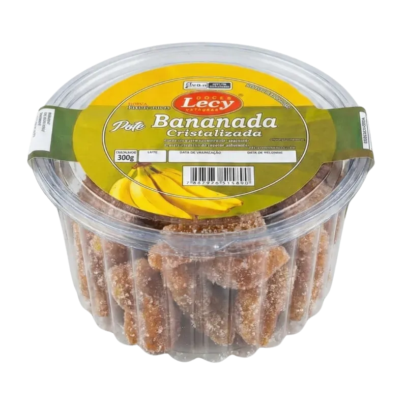 Doce Bananada Cristalizada Pote Lecy 300g